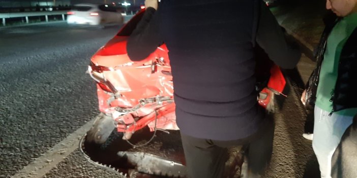 TEM’de 5 araç birbirine girdi: 1 yaşındaki bebek yaralandı
