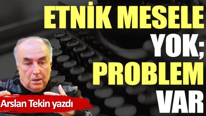 Etnik mesele yok; problem var