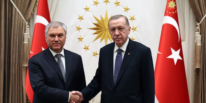Erdoğan, Rusya Devlet Duması Başkanı Volodin'i kabul etti
