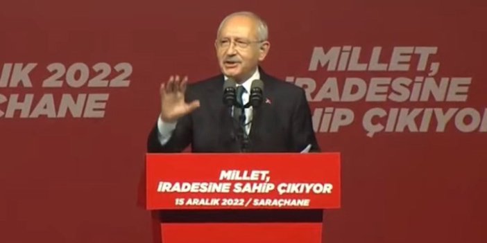 Kılıçdaroğlu Saraçhane'de konuştu: Milletin iradesine darbe vurulmuştur