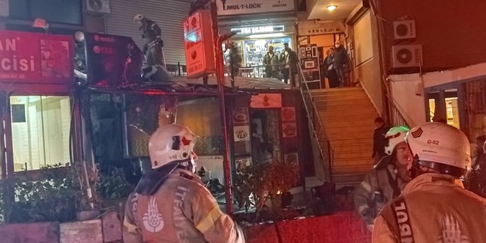 Şişli’de motosiklet tamirhanesi alev alev yandı