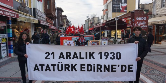 Atatürk'ün Edirne'ye gelişinin 92’nci yılı törenle kutlandı 