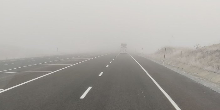 Karlıova- Erzurum kara yolunda yoğun sis