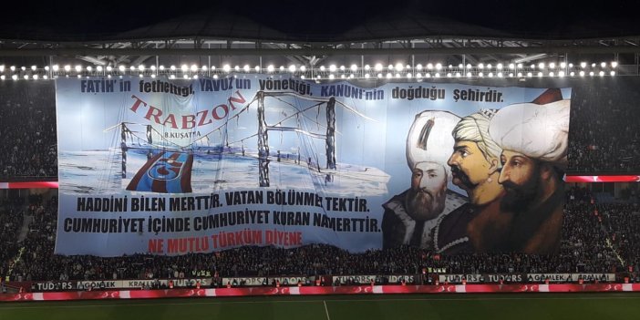 Trabzonspor taraftarı Fenerbahçe maçı öncesi pankart açtı