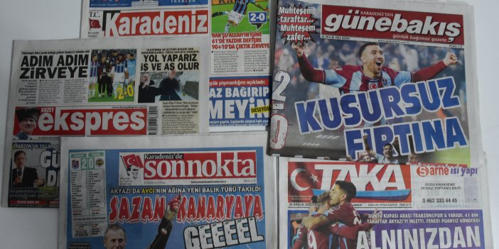 Trabzon'da yerel basın coştu. ''Fener'i ağlata ağlata yendik''