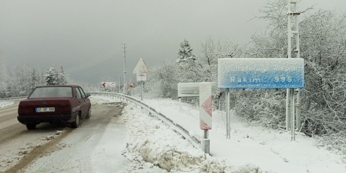Kastamonu’da kar nedeniyle 13 köy yolu ulaşıma kapandı