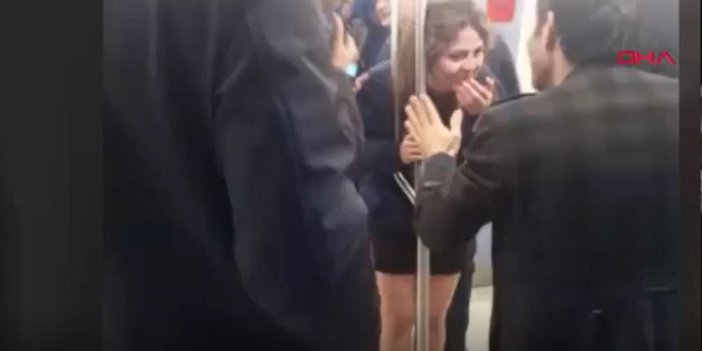 Metroda tutunma direğine kafasını sıkıştıran kadın demir kesilerek kurtarıldı