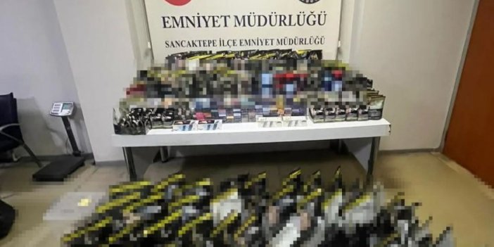 Sancaktepe'de bir iş yerinde 76 kilogram kaçak tütün ele geçirildi