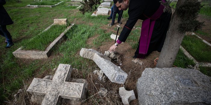 Kudüs’te Hristiyan mezarlığına çirkin saldırı