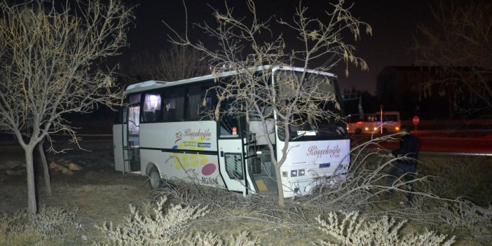 Karaman'da işçi midibüsü yoldan çıktı: 7 yaralı