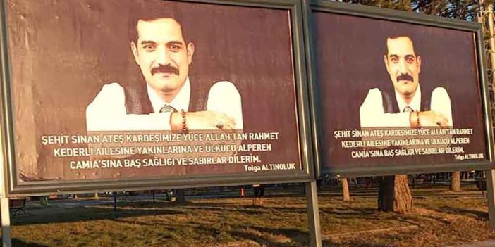 Cumhur İttifakı'nın İl başkanı Sinan Ateş afişleri astırdı