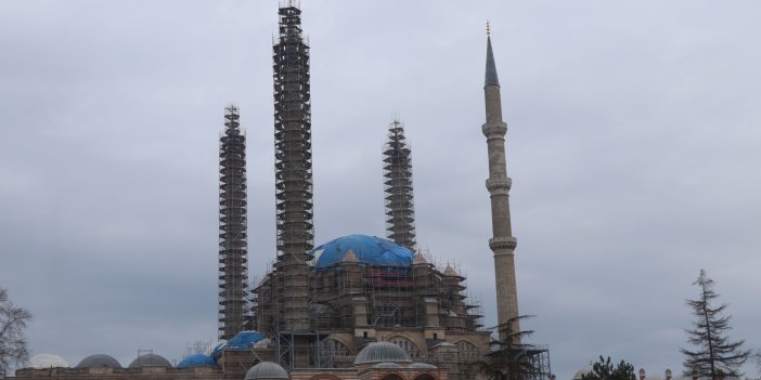 Restorasyonu süren Selimiye Camisi'nde son durum