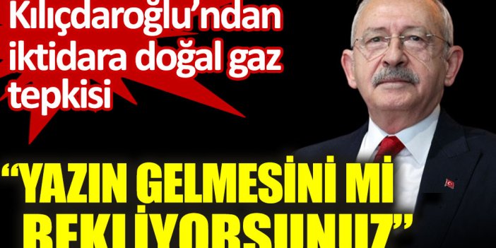 Kılıçdaroğlu’ndan iktidara doğal gaz tepkisi: Yazın gelmesini mi bekliyorsunuz