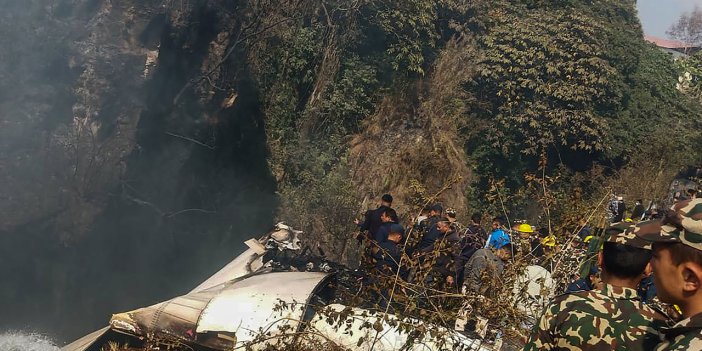 Nepal'de düşen uçakta can kaybı 72'ye yükseldi