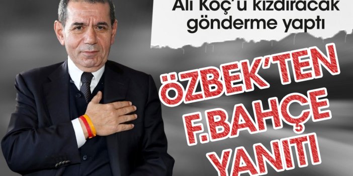 Dursun Özbek'ten Fenerbahçe'ye zehir zemberek bir açıklama daha