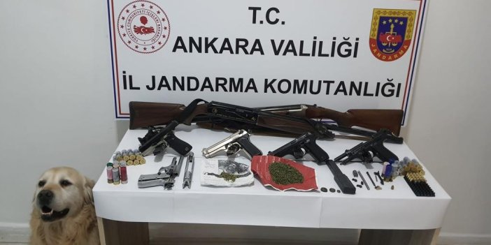 Ankara'da iki şüpheli şahsın evine uyuşturucu operasyonu