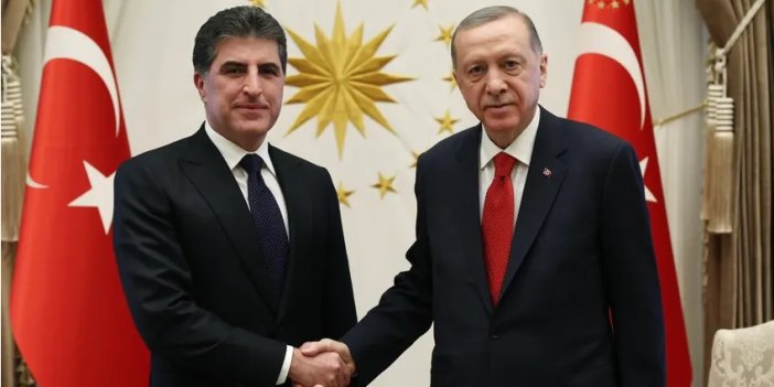 Erdoğan, Kürt Yönetimi Başbakanı Barzani'yi Saray’da ağırladı