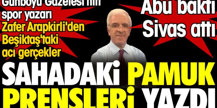 Sahadaki pamuk prensleri yazdı. Günboyu Gazetesi'nin spor yazarı Zafer Arapkirli'den Beşiktaş'taki acı gerçekler