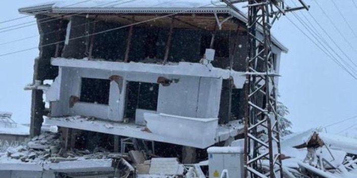 Malatya'nın Doğanşehir ilçesinde kış şartları depremzedeleri zorluyor