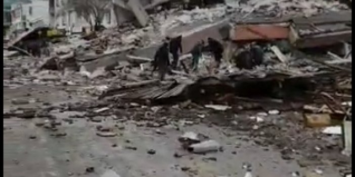 Elbistan’daki yıkım ortaya çıktı. Bu görüntü deprem sonrası çekildi