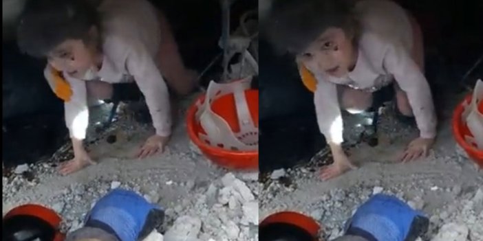 Kahramanmaraş'ta küçük kız enkazın altından böyle kurtarıldı