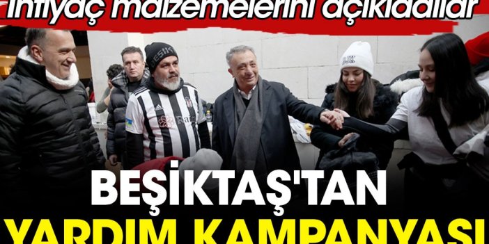 Beşiktaş İnönü Stadı'nda yardımları topluyor. İhtiyaç listesi açıklandı