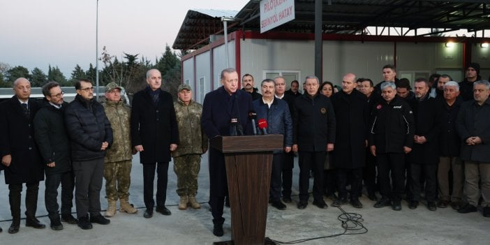 Erdoğan Bazı haysiyetsiz namussuzlar 'Hatay'da asker, polis göremedik' iftirası atıyor. Bizim askerimiz, polisimiz şereflidir