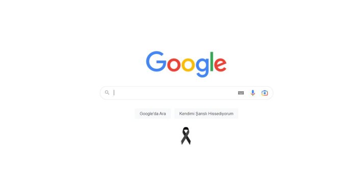Büyük felaketin ardından Google'dan Türkçe ana sayfasına 'siyah kurdele'