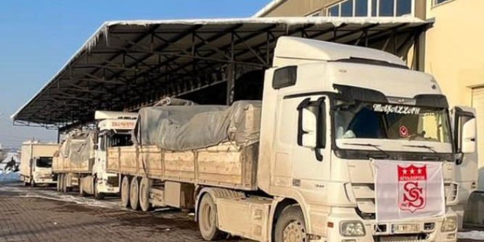 Sivasspor'un depremzedelere yardım tırları yola çıktı