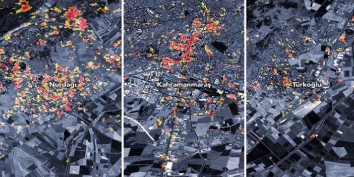 NASA deprem bölgesi için yeni açıklama yaptı. Uzaydan çekilen deprem fotoğraflarını yayınladı
