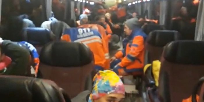 Beş günde beş kişiyi kurtaran ekibin otobüs görüntüleri paylaşıldı. Turhan Çömez açıkladı