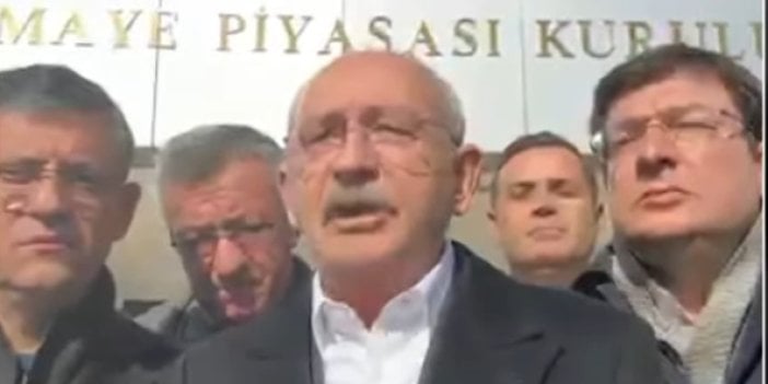 Kılıçdaroğlu SPK'nın önünde konuştu. Afet sırasında Borsa'da 380 bin kişi soyuldu