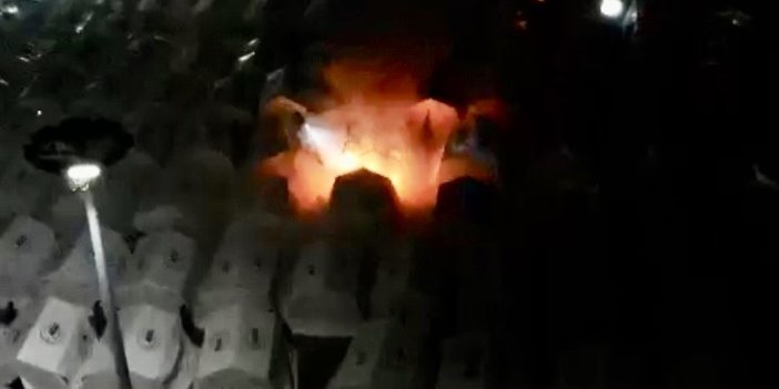 Osmaniye'de çadır kentte yangın
