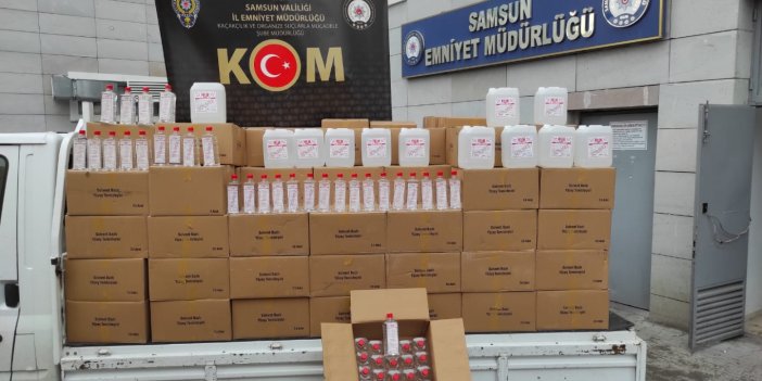 Samsun'da 4 bin litre etil alkol ele geçirildi