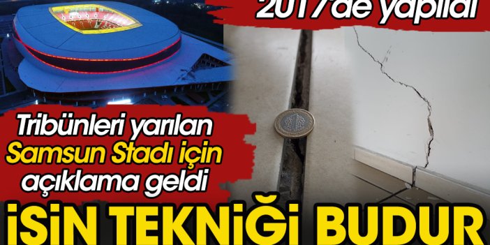 Deprem sonrası tribünleri yarılan Samsun Stadı için hayrete düşüren açıklama: İşin tekniği budur