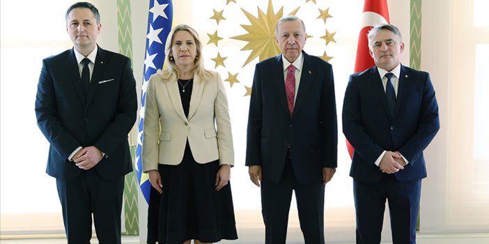 Erdoğan, Bosna Hersek Devlet Başkanlığı Konseyi üyelerini kabul etti