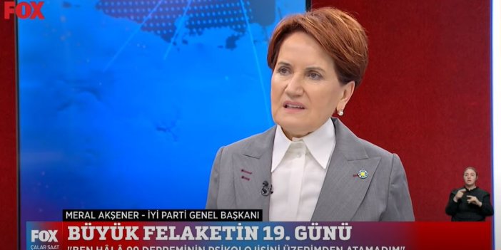 Meral Akşener: Toplanan yardım paralarının katkısıyla  seçimi 14 Mayıs'ta yapacaklar. Beceriksizlikleri katlanmasın diye seçime gidecekler