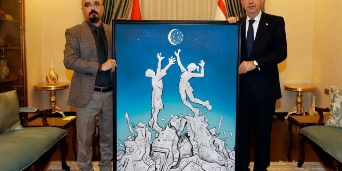 İsias Otel enkazında yaşamını yitiren voleybolcularımızın simge karikatürünü çizen Alireza Pakdel: Artık bu millete yürekten bağlıyım!