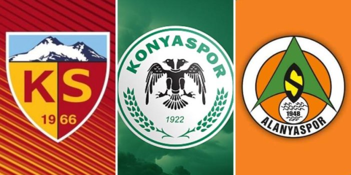 Kayserispor, Konyaspor ve Alanyaspor'a büyük tepki