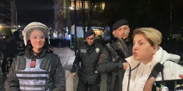 Kızılay’ın protesto edilmesini engellemek isteyen polislere vatandaştan tepki: Onlar senin de haklarını savunuyorlar