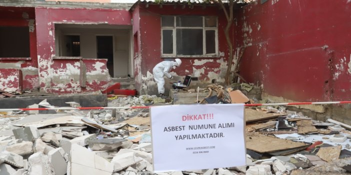 Kartal'da yıkım kararı alınan evlerde asbest denetimi