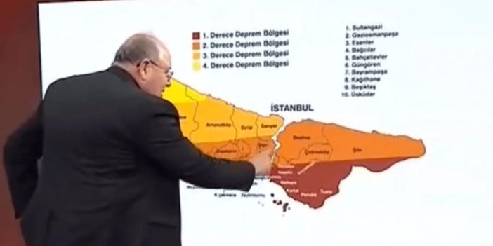Deprem uzmanı canlı yayında İstanbul'un en sağlam ilçelerini açıkladı. Harita üstünde tek tek gösterdi