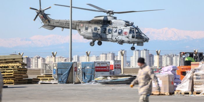 TSK helikopterleri 1500 tondan fazla yardım malzemesi taşıdı