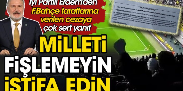 Milleti fişlemeyin! İstifa edin: İYİ Partili Erdem'den 'Hükümet istifa' cezasına kontra tweet