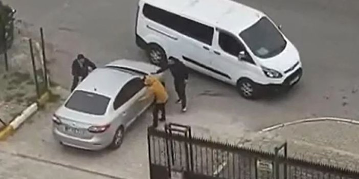 İstanbul’da otomobilin yolunu kesip adam kaçırdılar. Film sahnesini aratmadı