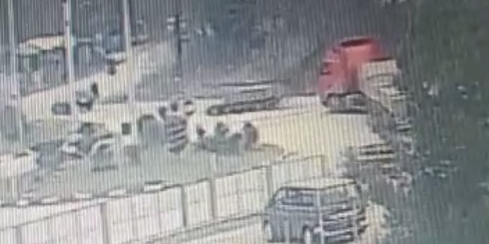 Zonguldak'ta tırın otomobille çarpışma anı kamerada
