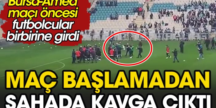 Sahaya mermi atılan Bursaspor Amedspor maçı öncesi saha savaş alanına döndü