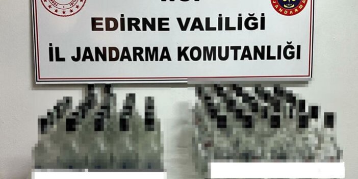 Edirne'de kaçak alkol operasyonu