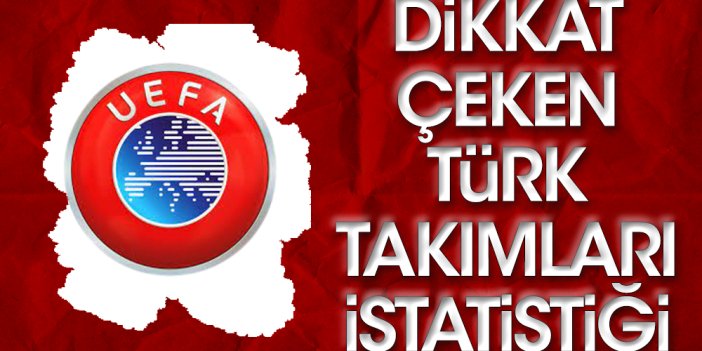 UEFA'da dikkat çeken Türk takımları istatistiği