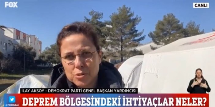 Deprem bölgesine giden Demokrat Partili İlay Aksoy açıkladı: Vatandaşlar çadırları kendi imkanlarıyla alıyor